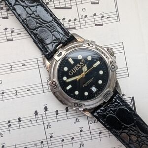 GUESS Black and Silver Watch